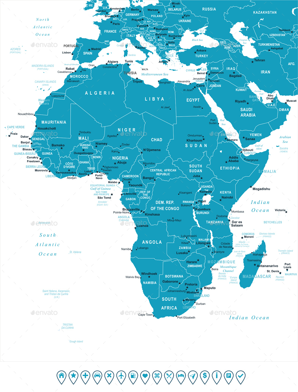 Free Printable Africa Map 4425